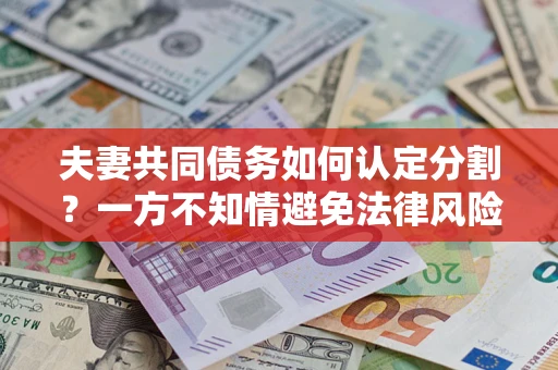 北京夫妻共同债务如何认定分割？一方不知情避免法律风险必看！